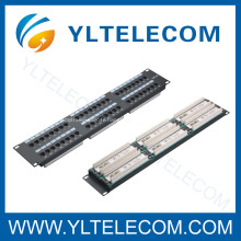 2U 19 pouces 48port(6*8) type de Patch Panel CAT 5e et Cat.6